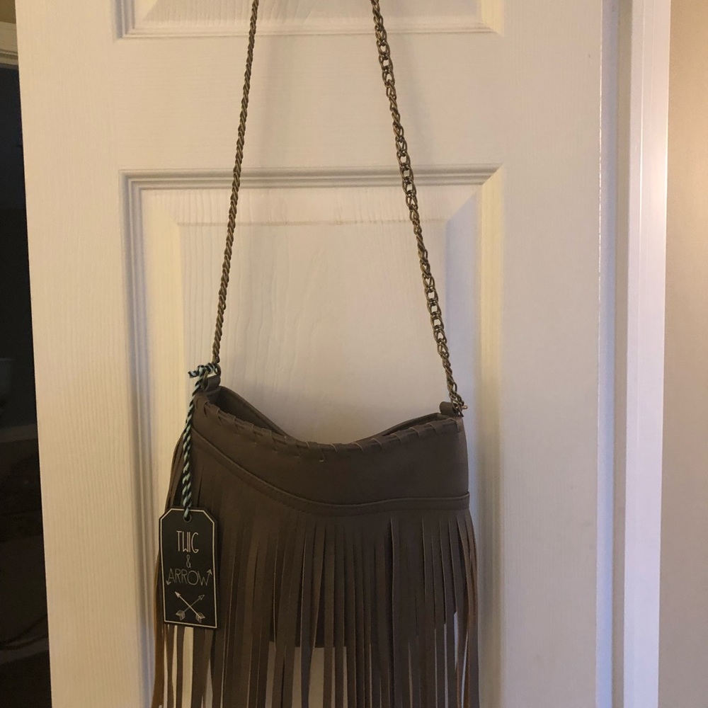 TWIG & Arrow fringe vegan crossbody bag